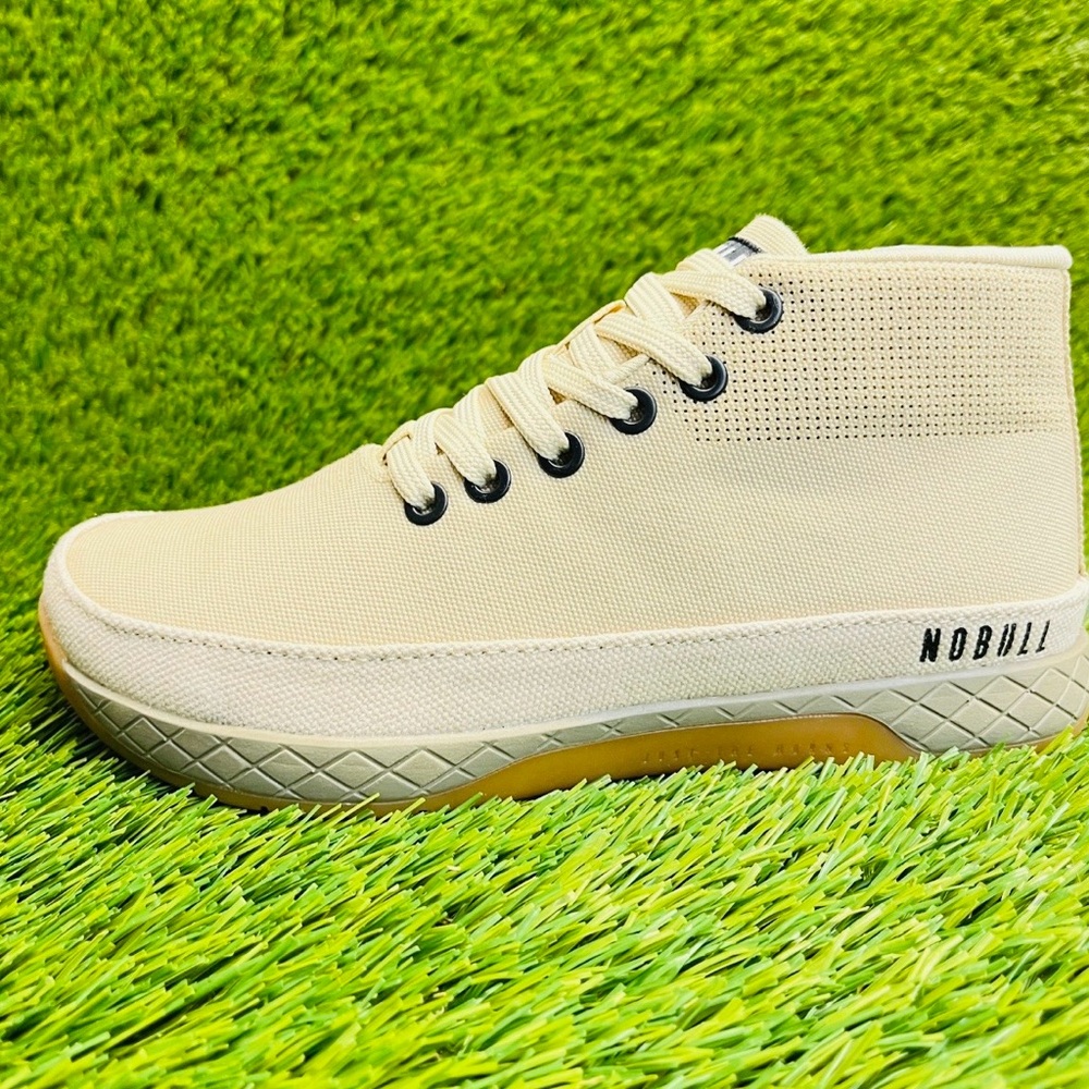 NOBULL Unisex Cream Mid-Top Sneakers